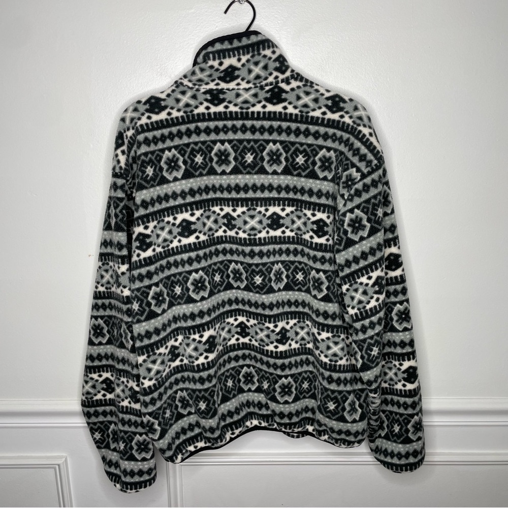 Vintage L.L.Bean Navajo Print Full Zip Fleece Jacket Womens L/XL - Picture 4 of 6